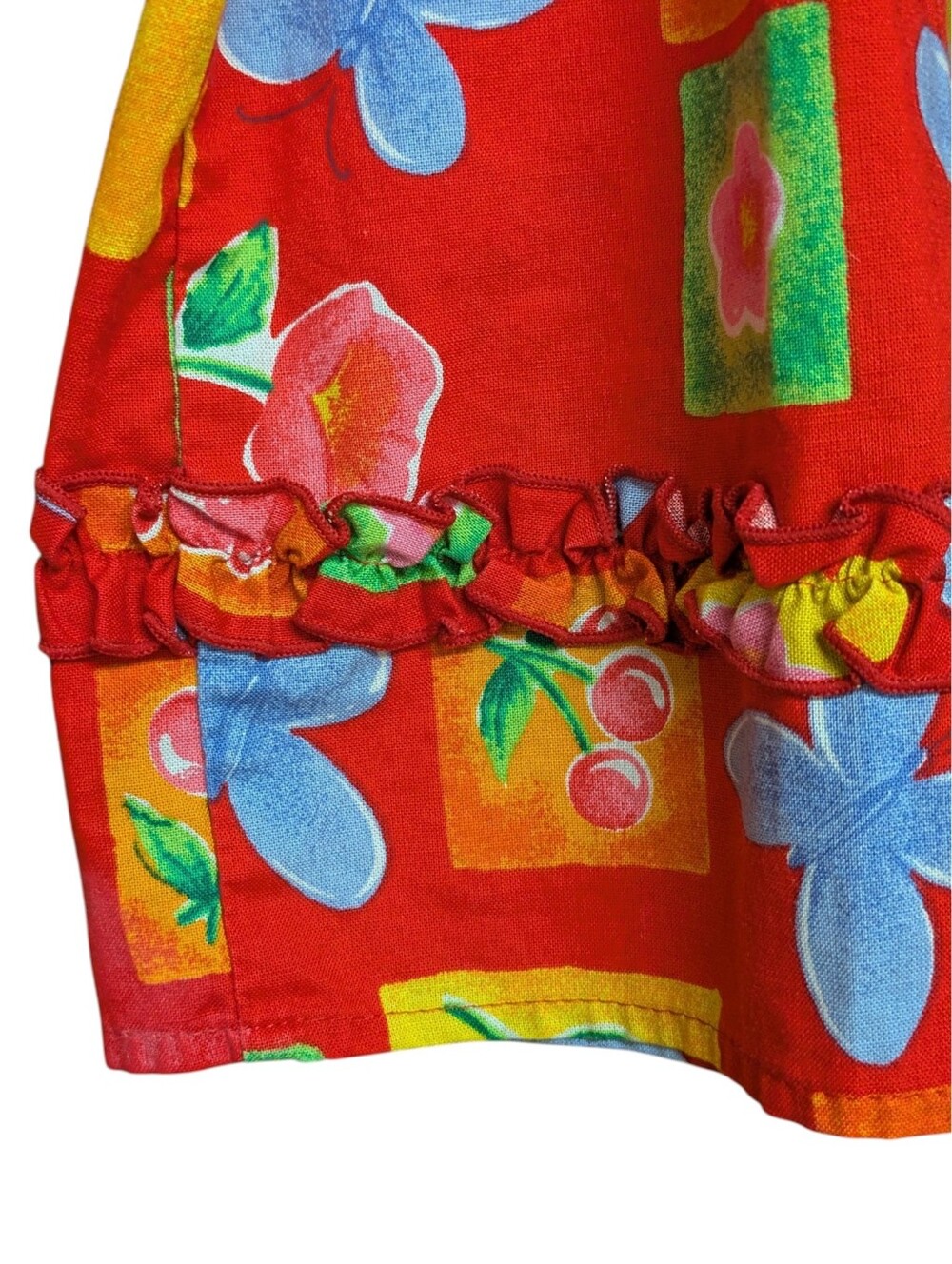 Rare Too! by Rare Editions Red Floral Cotton Sundress Girls Size 4T - Picture 3 of 8
